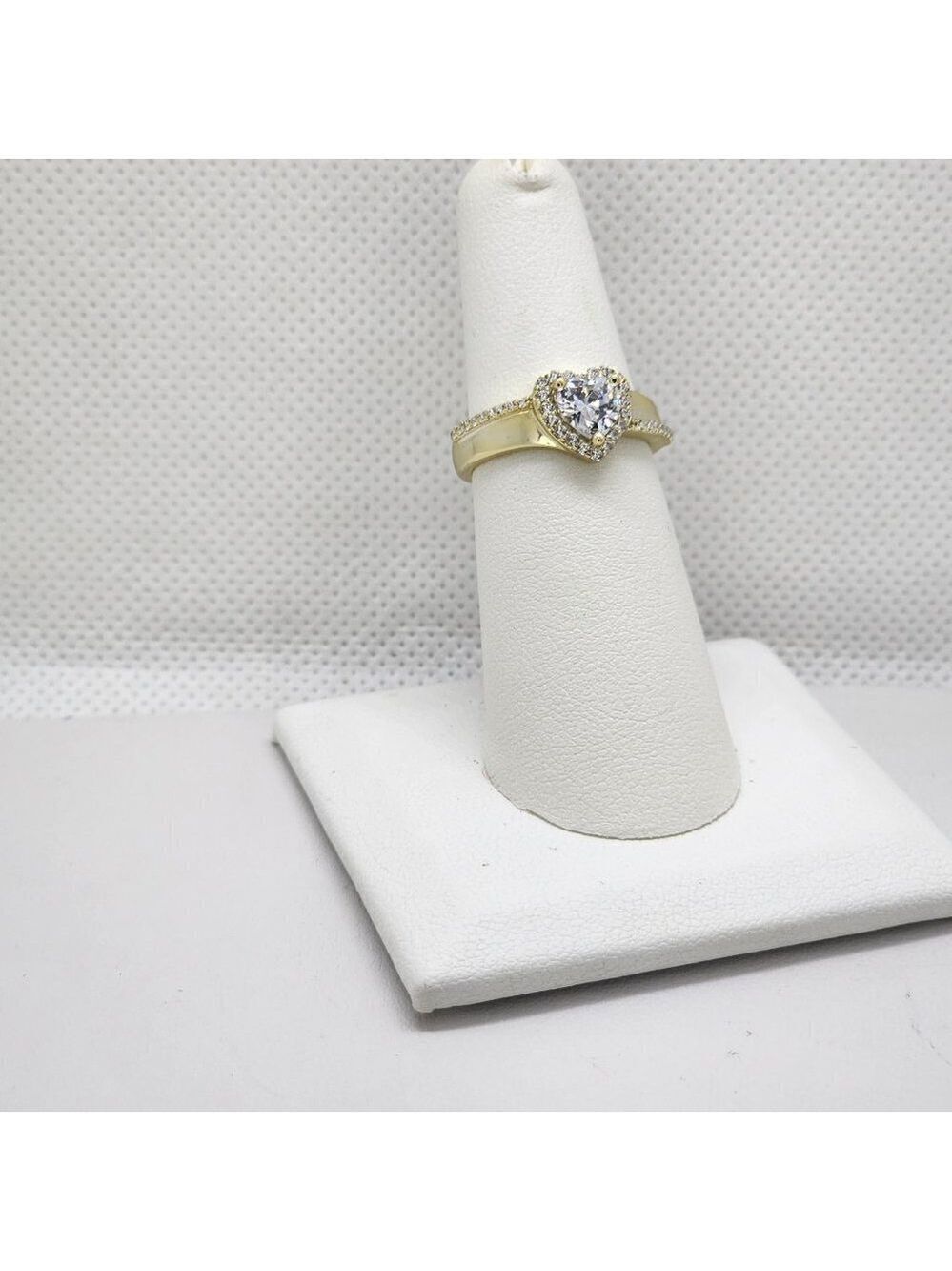 Brand New Sterling Silver 925 Heart Gemstone Ring